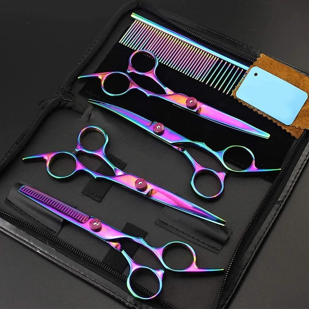 قیچی آرایشگری، ست قیچی مو 6.0 اینچی، قیچی آرایشگری حرفه ای، قیچی سلمانی ایمن و انتخابی برای آرایشگرها