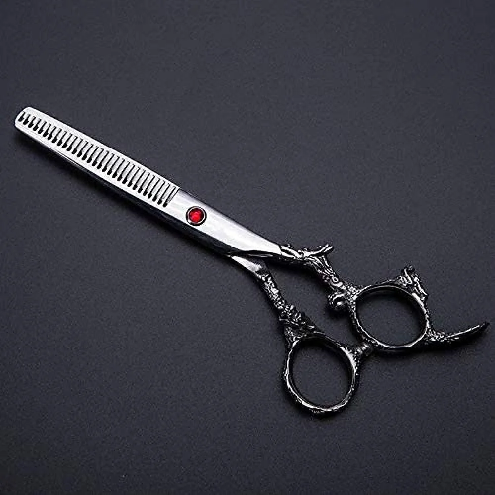 Barber Scissors Steel 6 Inch Silver Dragon Cut Hair Scissors Haircut T Barber Cutting Shears Hairdressing Scissors 2020-21 Silver 6 Inch-6_Inch_Silver
