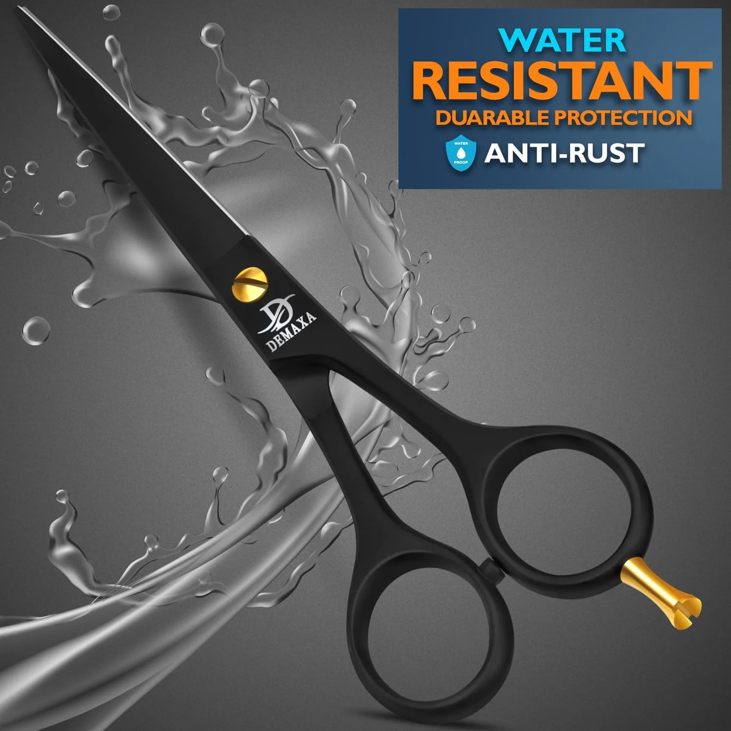 قیچی آرایشگری حرفه ای دیمکسا 6.5 اینچ - قیچی آرایشگاهی ممتاز از جنس فولاد ضد زنگ کربن بالا برای کوتاهی مو - طراحی ارگونومیک با تیغه های فوق العاده تیز