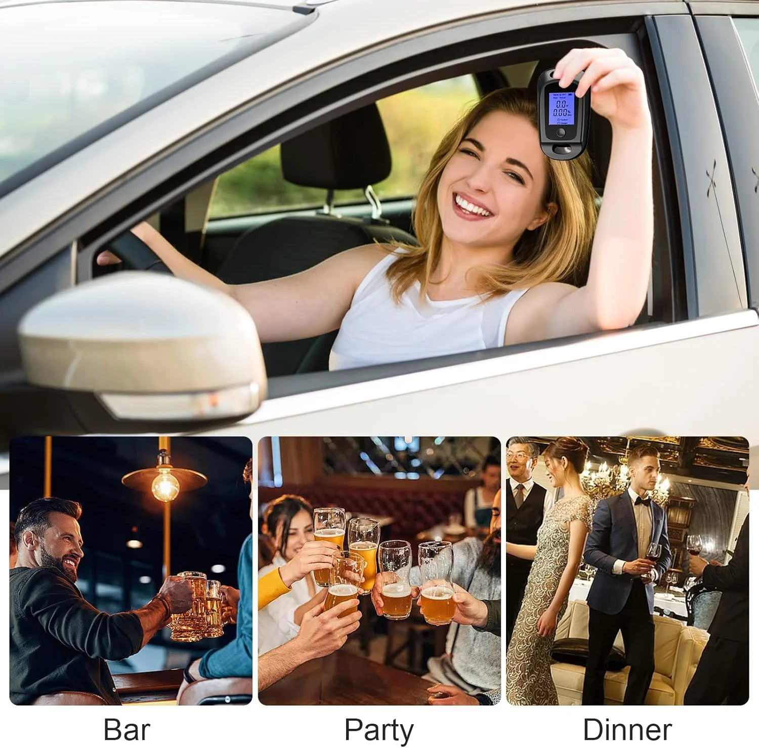 تست الکل، الکل سنج حرفه ای، تست الکل قابل حمل، تست تنفسی الکل، دقیق با صفحه نمایش LCD دیجیتال، سنسور نیمه هادی، تست الکل تنفسی، دستگاه اندازه گیری در هزار