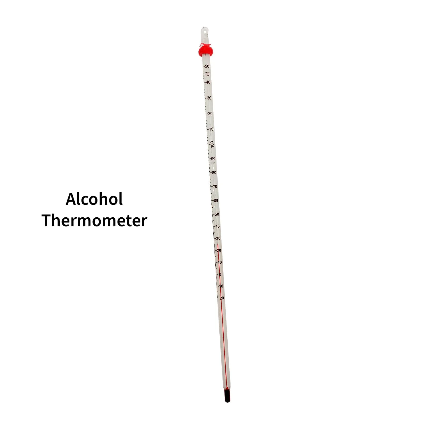 Lab-grade Borosilicate 3.3 Heavy Duty Graduated Glass White Alcohol Thermometer + Protective Case for Chemistry Biology Physics Laboratory Experiments and Classroom Tests (2)