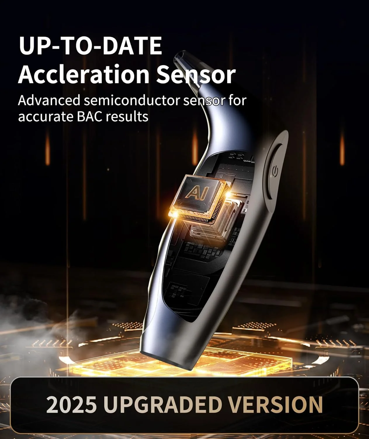 دستگاه تست الکل و الکل سنج قابل حمل برای استفاده شخصی و خانگی، اندازه گیری سریع و دقیق BAC، صفحه نمایش دیجیتال LCD بزرگ، باتری شامل با 5 دهانی قابل تعویض دستگاه تست الکل و الکل سنج قابل حمل برای استفاده شخصی و خانگی، اندازه گیری سریع و دقیق BAC، صفحه نمایش دیجیتال LCD بزرگ، باتری شامل با 5 دهانی قابل تعویض