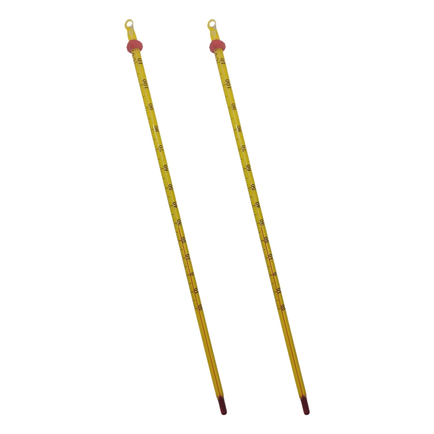 Lab-grade Borosilicate 3.3 Heavy Duty Graduated Glass Yellow Alcohol Thermometer + Protective Case for Chemistry Biology Physics Laboratory Experiments and Classroom Tests (2) Lab-grade Borosilicate 3.3 Heavy Duty Graduated Glass Yellow Alcohol Thermometer + Protective Case for Chemistry Biology Physics Laboratory Experiments and Classroom Tests (2)