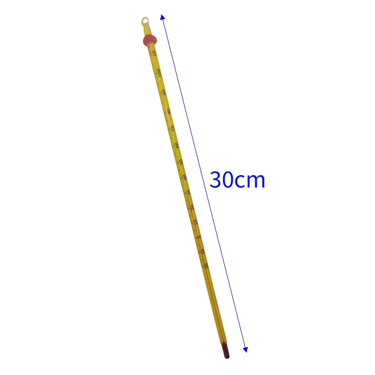 Lab-grade Borosilicate 3.3 Heavy Duty Graduated Glass Yellow Alcohol Thermometer + Protective Case for Chemistry Biology Physics Laboratory Experiments and Classroom Tests (2)