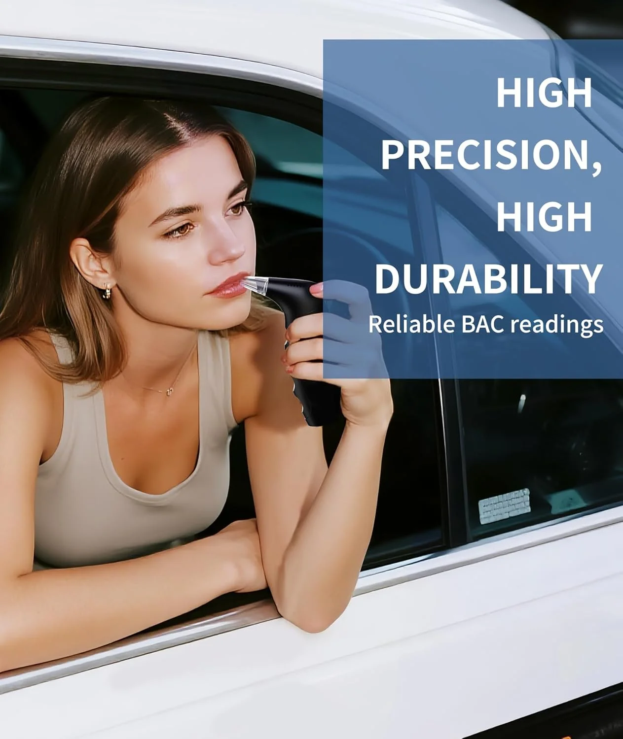 دستگاه تست الکل و الکل سنج قابل حمل برای استفاده شخصی و خانگی، اندازه گیری سریع و دقیق BAC، صفحه نمایش دیجیتال LCD بزرگ، باتری شامل با 5 دهانی قابل تعویض دستگاه تست الکل و الکل سنج قابل حمل برای استفاده شخصی و خانگی، اندازه گیری سریع و دقیق BAC، صفحه نمایش دیجیتال LCD بزرگ، باتری شامل با 5 دهانی قابل تعویض