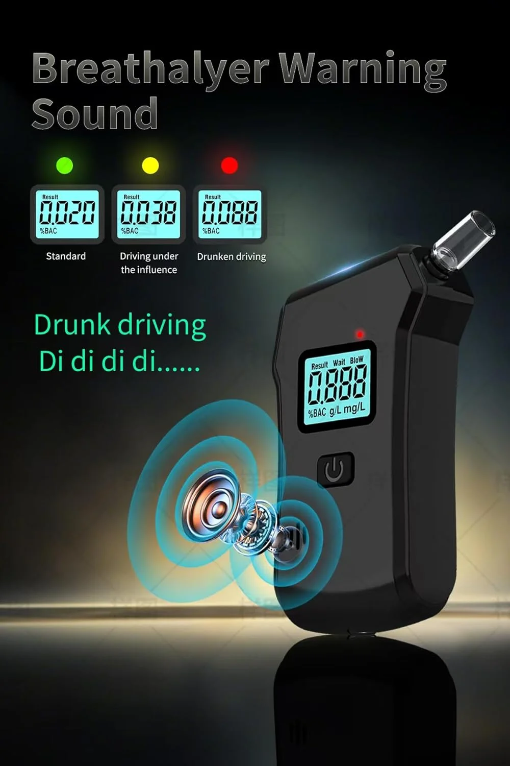 Breathalyzer, Upgraded Portable Professional High-Accuracy Breathalyzers for Alcohol with LCD Digital Display, Personal Alcohol Breathalyzer Tester for Home