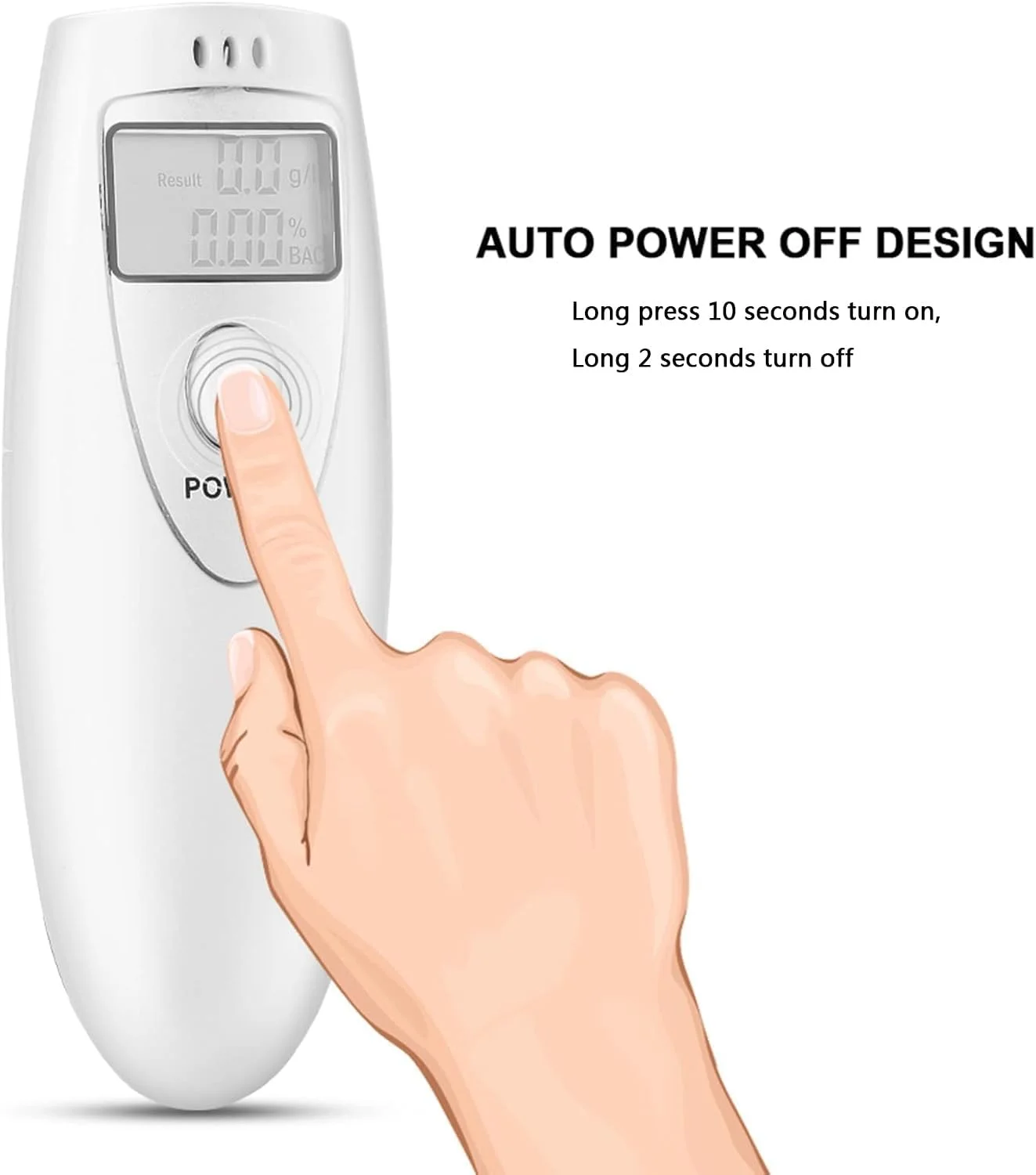 دستگاه تست الکل تنفسی، کیت تست الکل قابل حمل Cotumned، تستر الکل برای خانه، دارای تاییدیه CE، دستگاه تشخیص الکل