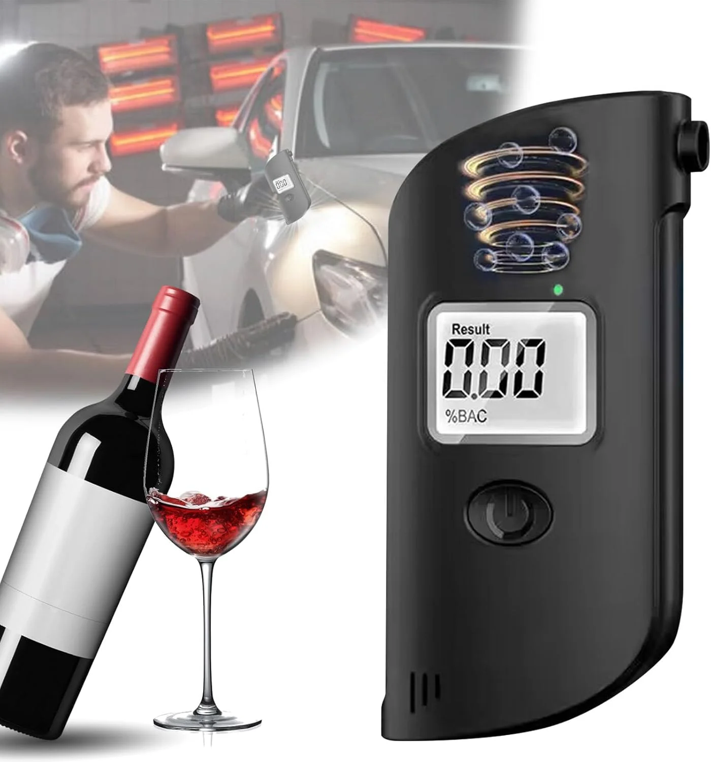 دستگاه تست الکل Mokeum، دستگاه تست الکل با صفحه نمایش LCD، دستگاه تجزیه و تحلیل تنفس قابل حمل با نور LED، ردیاب الکل با دقت بالا دستگاه تست الکل Mokeum، دستگاه تست الکل با صفحه نمایش LCD، دستگاه تجزیه و تحلیل تنفس قابل حمل با نور LED، ردیاب الکل با دقت بالا