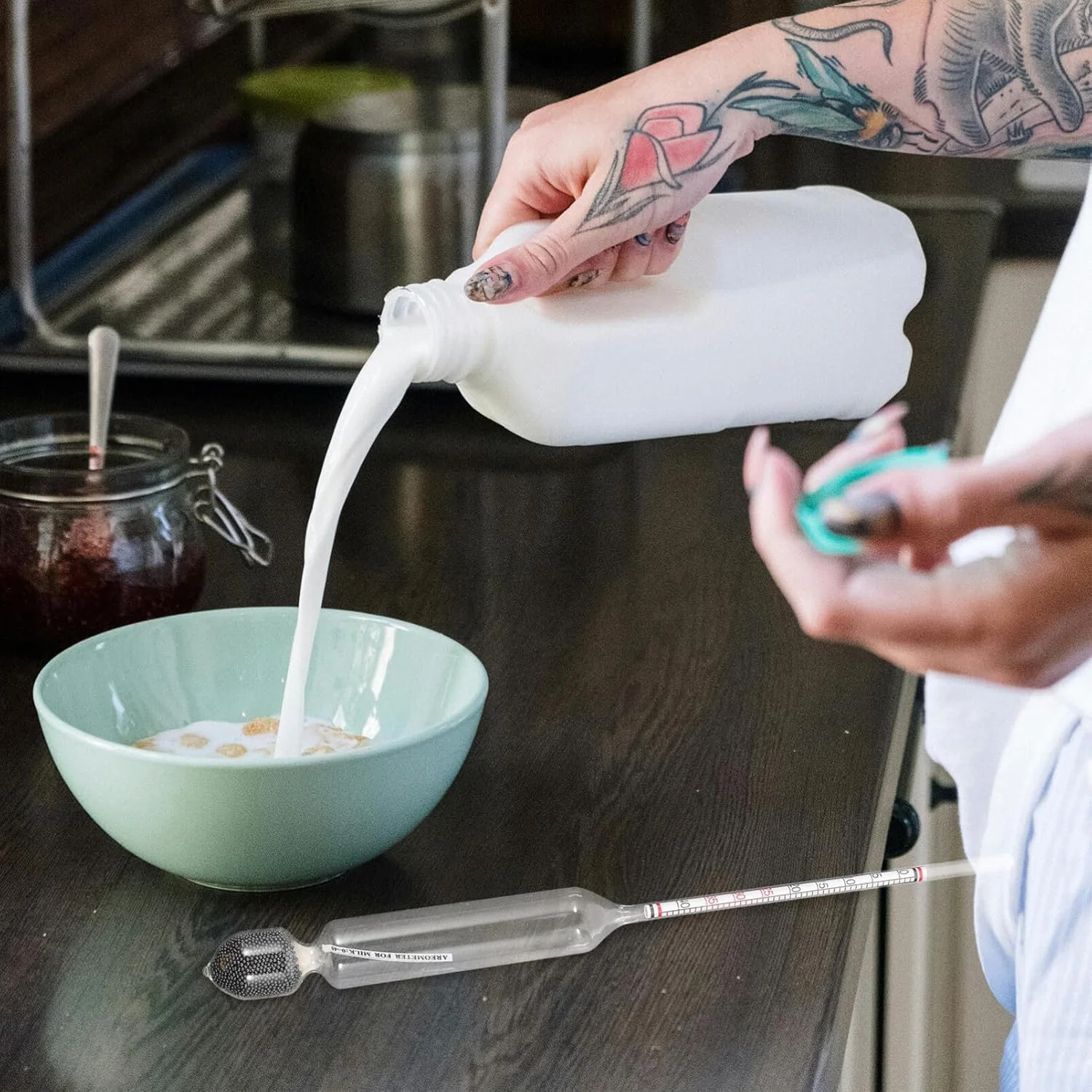 هیدرومتر ساکاریمتر HEMOTON، ابزار اندازه گیری میزان الکل، درصد الکل، مناسب برای شراب میوه، آبجو، نشانگر میزان قند 0-40 Vol% هیدرومتر ساکاریمتر HEMOTON، ابزار اندازه گیری میزان الکل، درصد الکل، مناسب برای شراب میوه، آبجو، نشانگر میزان قند 0-40 Vol%