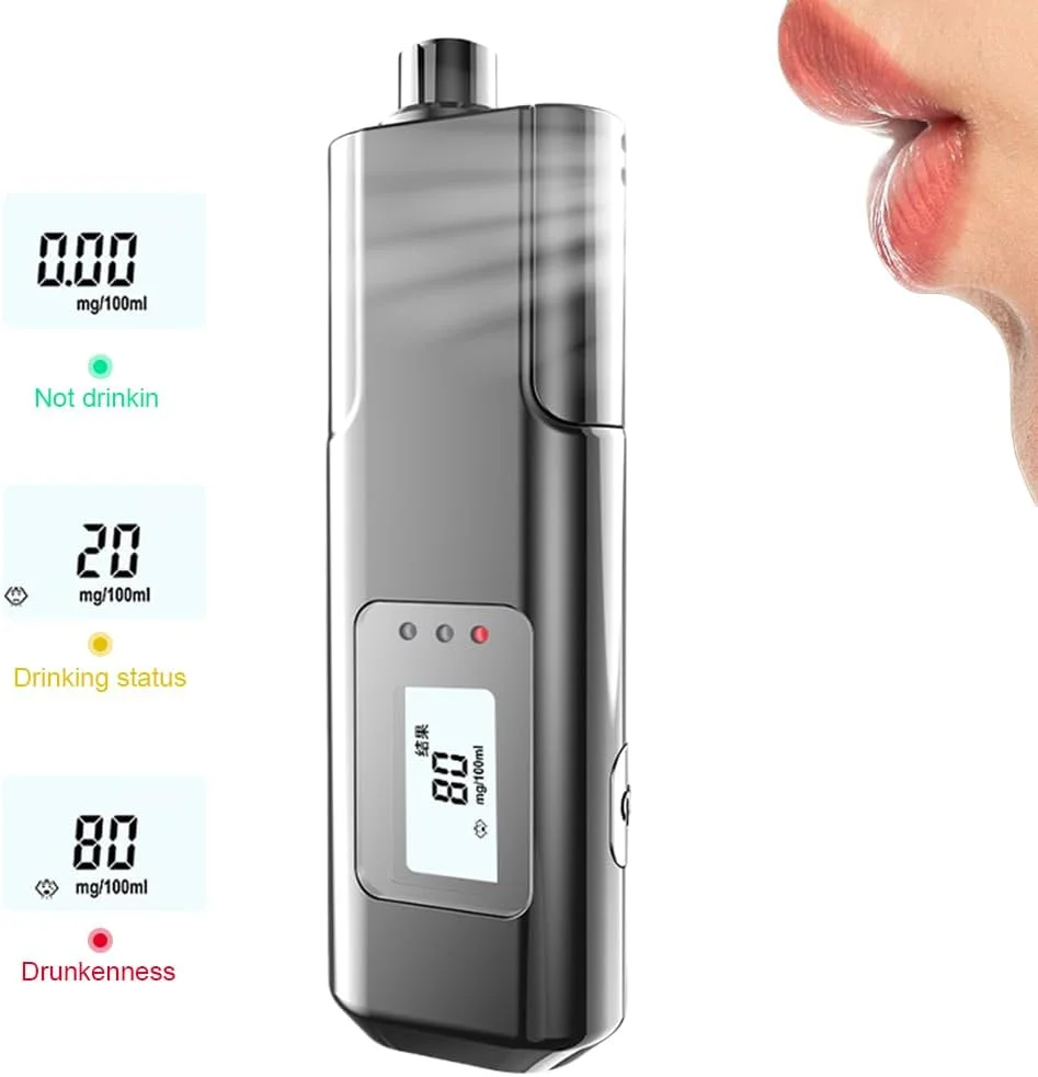 دستگاه تنفسی الکل سنج با حساسیت بالا LYEAA، شارژ Type-C، نمایشگر LED، الکل سنج غیر تماسی، دیجیتال حرفه ای و دقیق دستگاه تنفسی الکل سنج با حساسیت بالا LYEAA، شارژ Type-C، نمایشگر LED، الکل سنج غیر تماسی، دیجیتال حرفه ای و دقیق