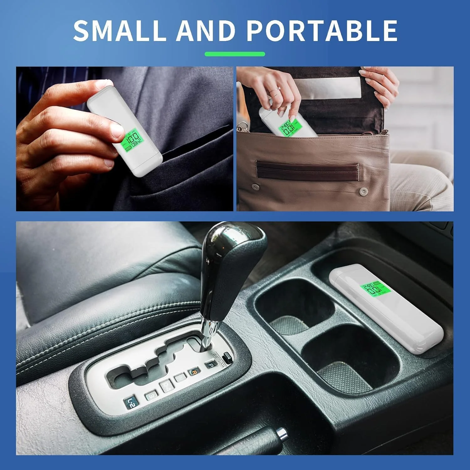 دستگاه تنفسی FC22 برای تشخیص الکل، تستر الکل حرفه ای با دقت بالا با صفحه نمایش دیجیتال HD LCD، حافظه و عملکرد هشدار برای استفاده در مهمانی های خانگی