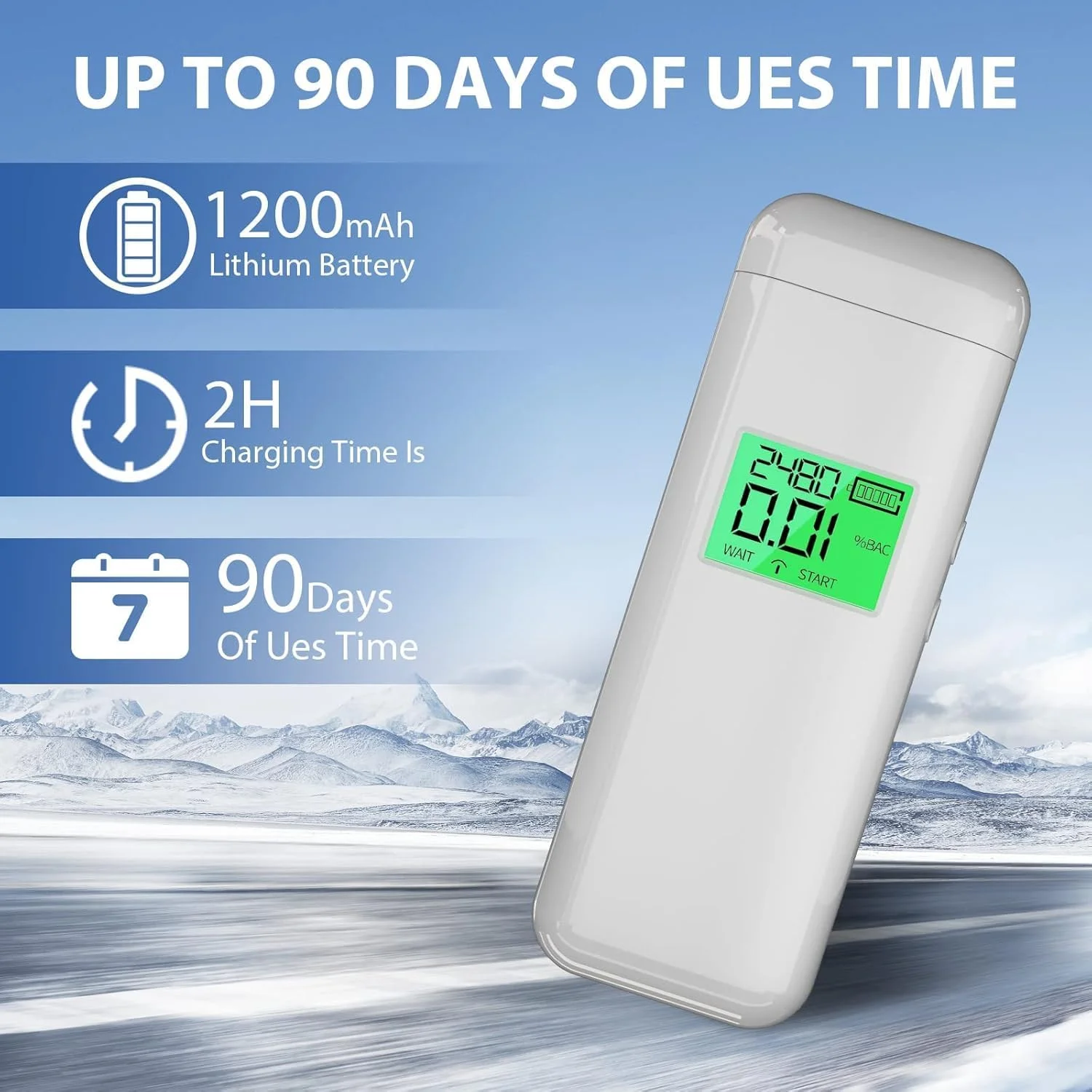 دستگاه تنفسی FC22 برای تشخیص الکل، تستر الکل حرفه ای با دقت بالا با صفحه نمایش دیجیتال HD LCD، حافظه و عملکرد هشدار برای استفاده در مهمانی های خانگی