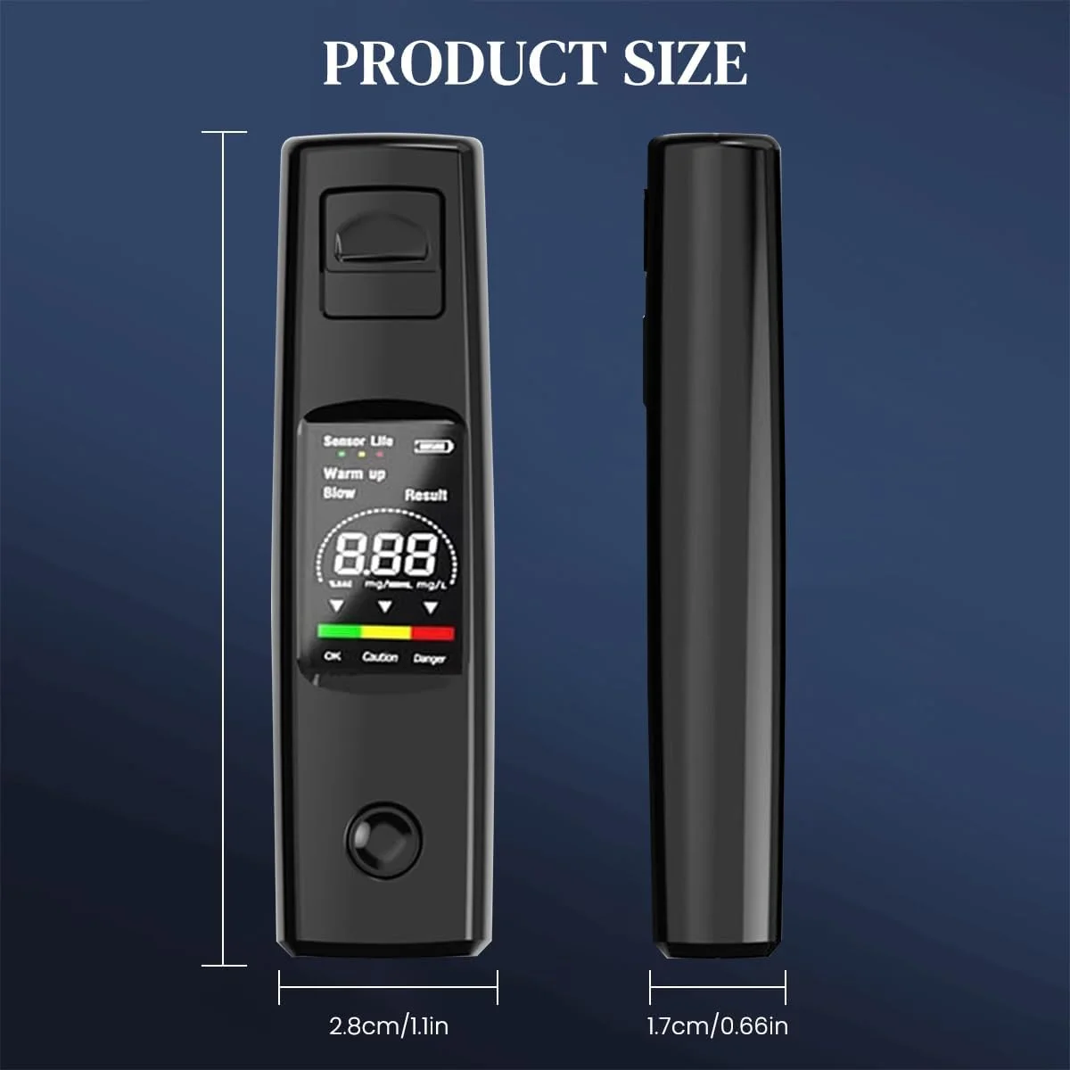 دستگاه تست الکل ELEPHANTBOAT®، تنفس سنج حرفه ای با دقت بالا، الکل سنج غیر تماسی با شارژ Type-C و قابل حمل