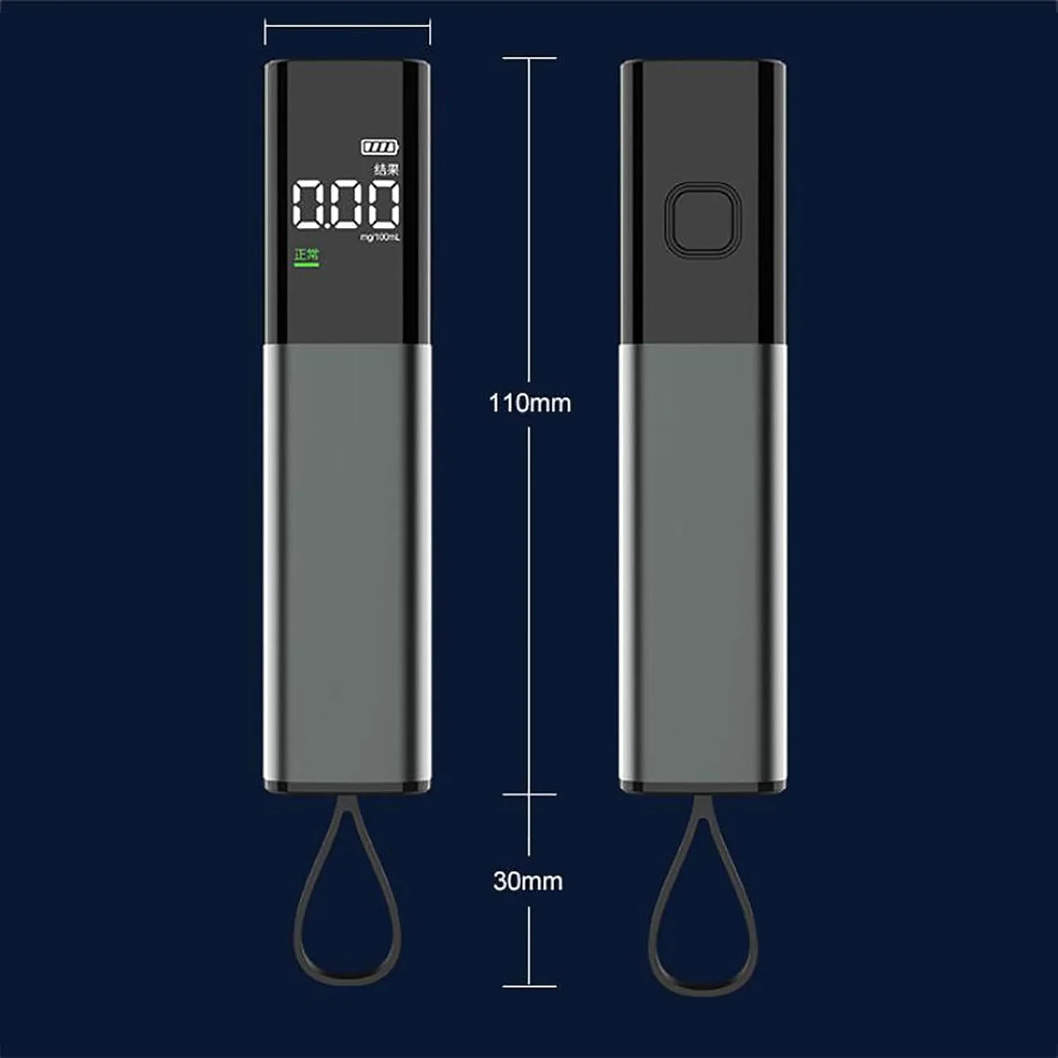 دستگاه دیجیتال تشخیص الکل، تنفس سنج الکل با دقت بالا با صفحه نمایش LCD، نمایشگر 3 رنگی و پاسخ سریع، خاموش شدن خودکار و بدون نیاز به تماس دهانی، برای مناسبت های مختلف