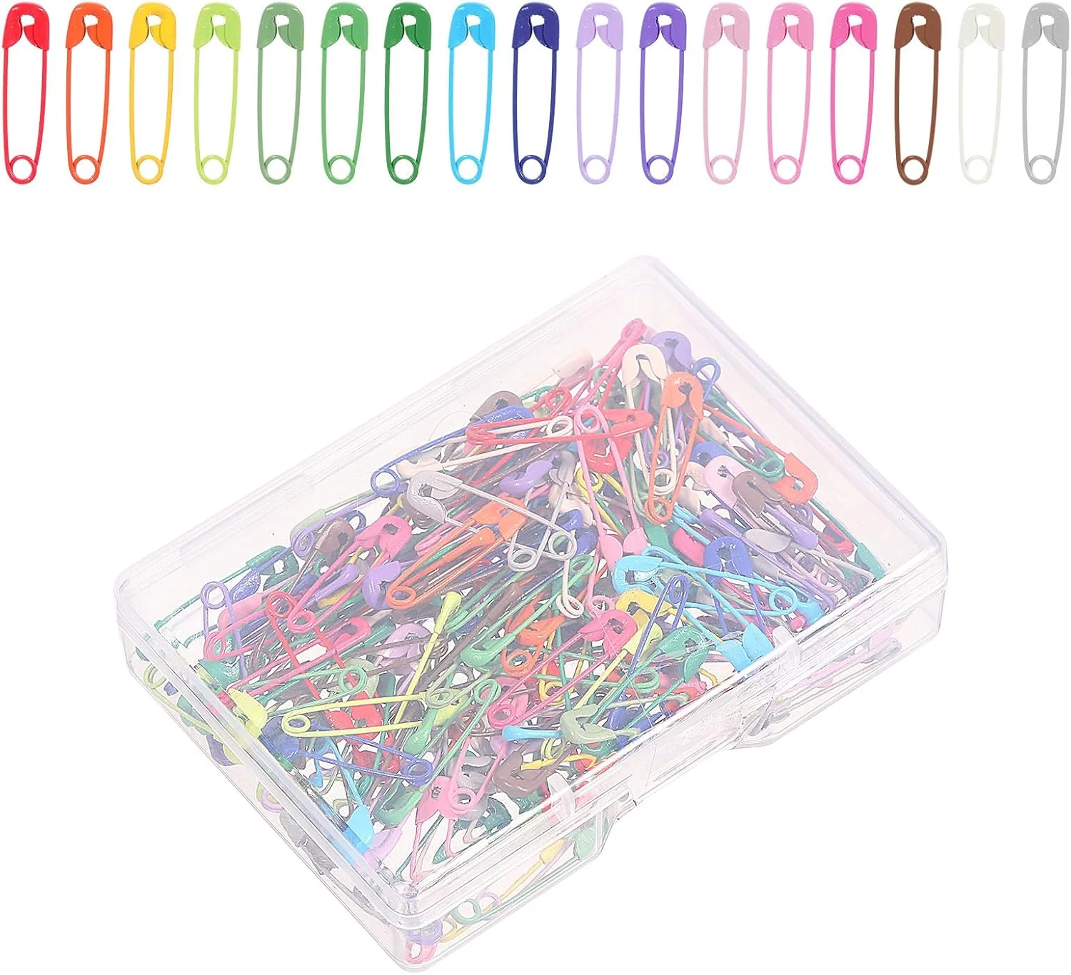 250 عدد سنجاق قفلی کوچک رنگی 19 میلی متری برای لباس، سنجاق قفلی های خیاطی کوچک رنگی فله ای برای هنر، صنایع دستی، خیاطی، جواهرسازی، ساخت DIY، تثبیت برچسب روسری، نشانگر بافندگی، لوازم جانبی لباس
