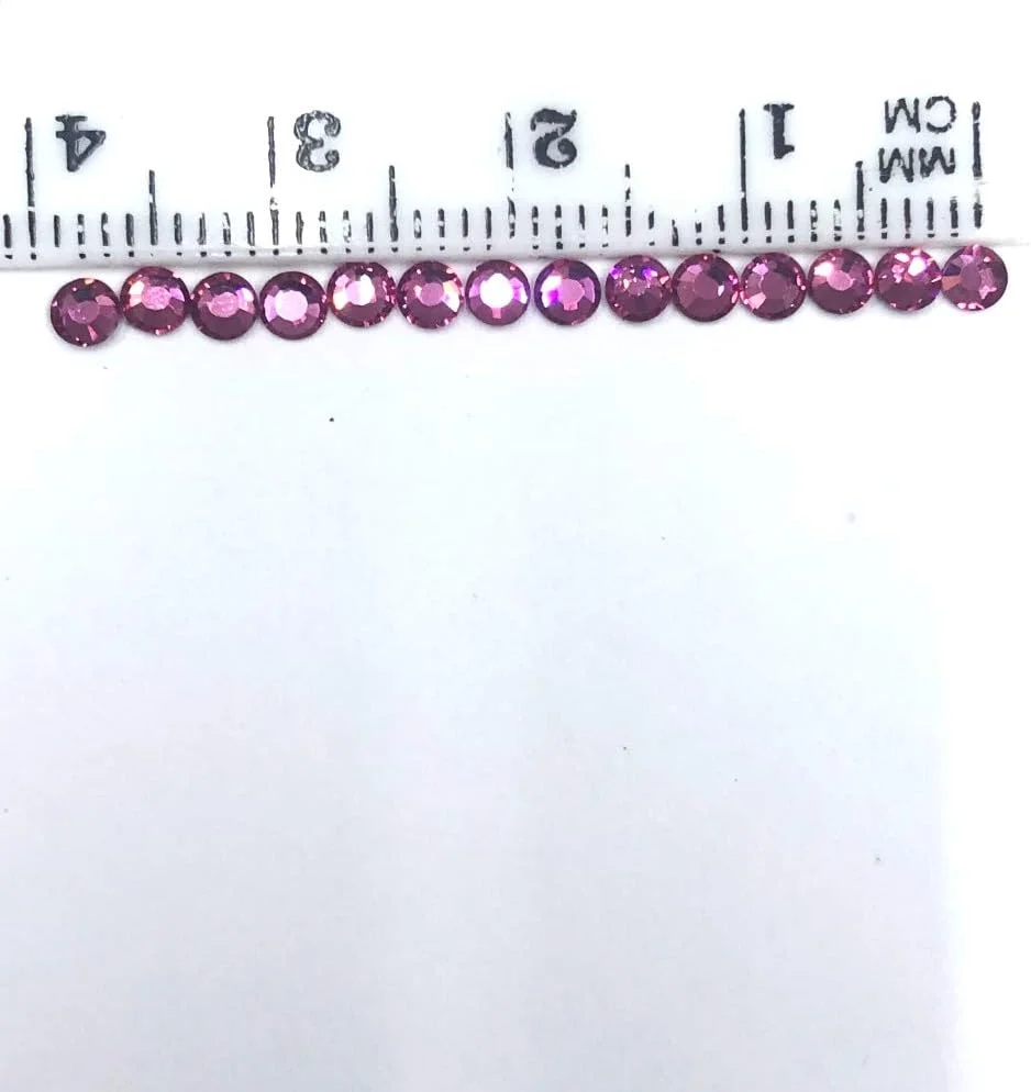 1440 Pieces- Ironing crystal (Hot fix) 3 mm (SS 10) Rose color