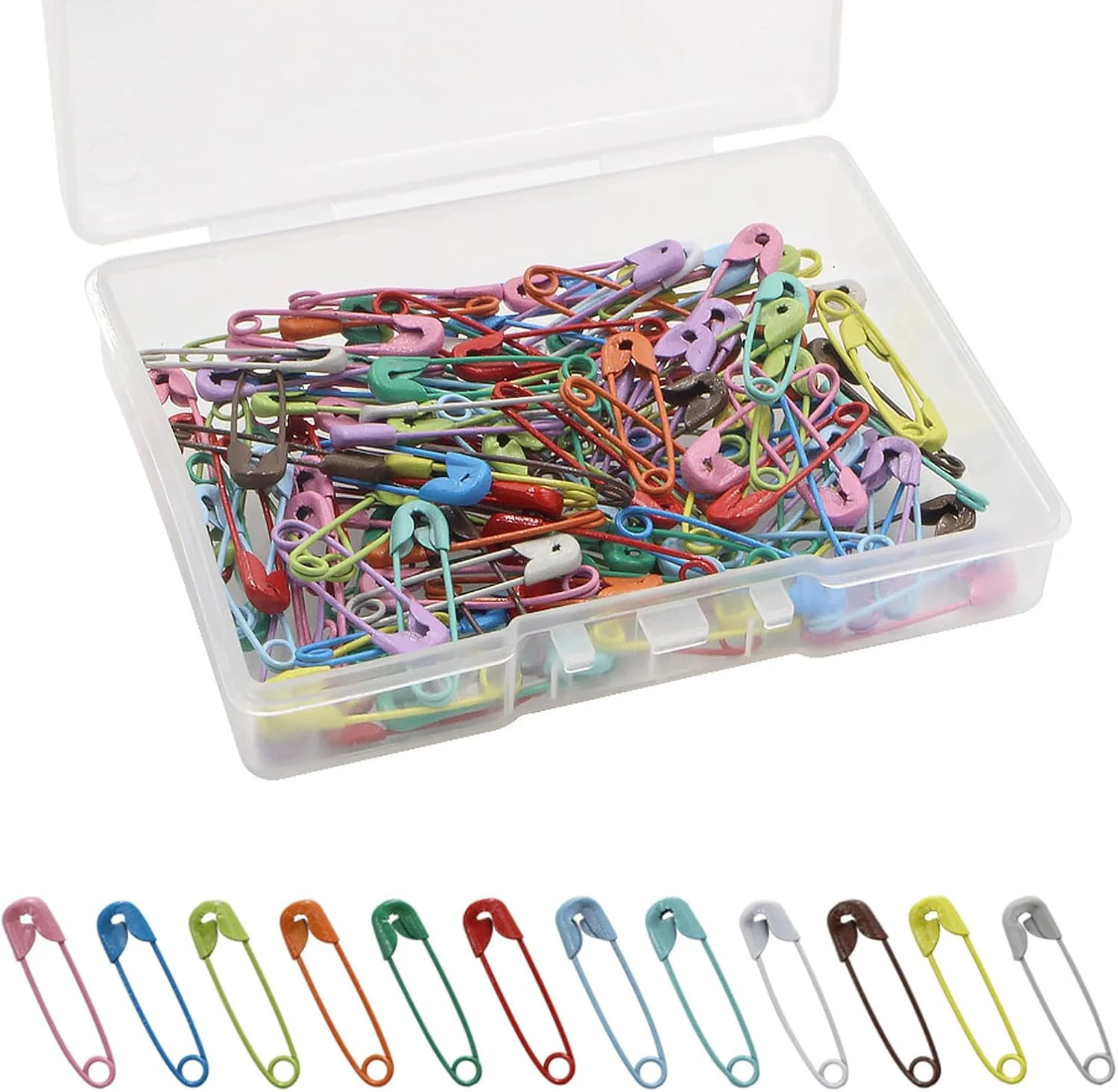 120 عدد سنجاق قفلی، 19 میلی متری کوچک برای کاردستی، خیاطی (چند رنگ)