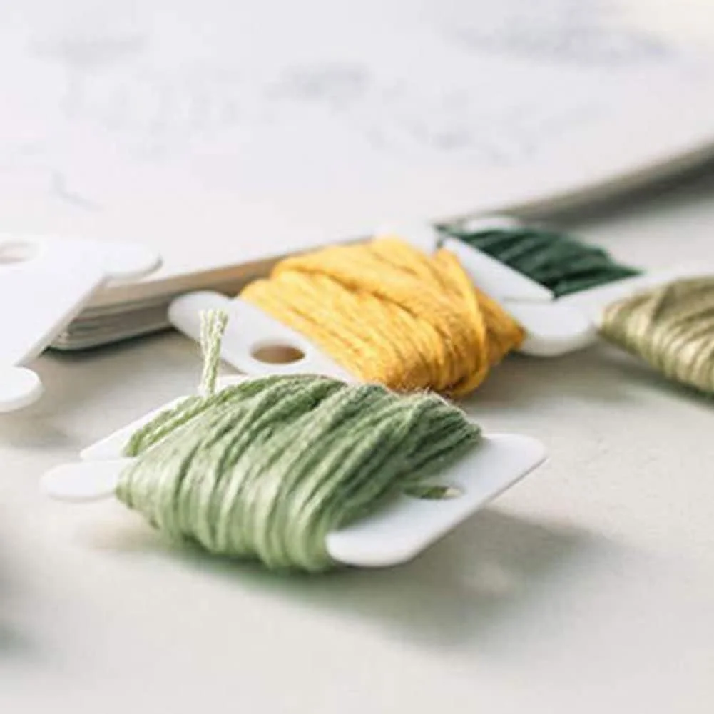 120 عدد قرقره نخ پلاستیکی، کارت نخ، صفحه نخ دوزی، قرقره سیم نخ گلدوزی برای نگهداری نخ خیاطی و گلدوزی DIY