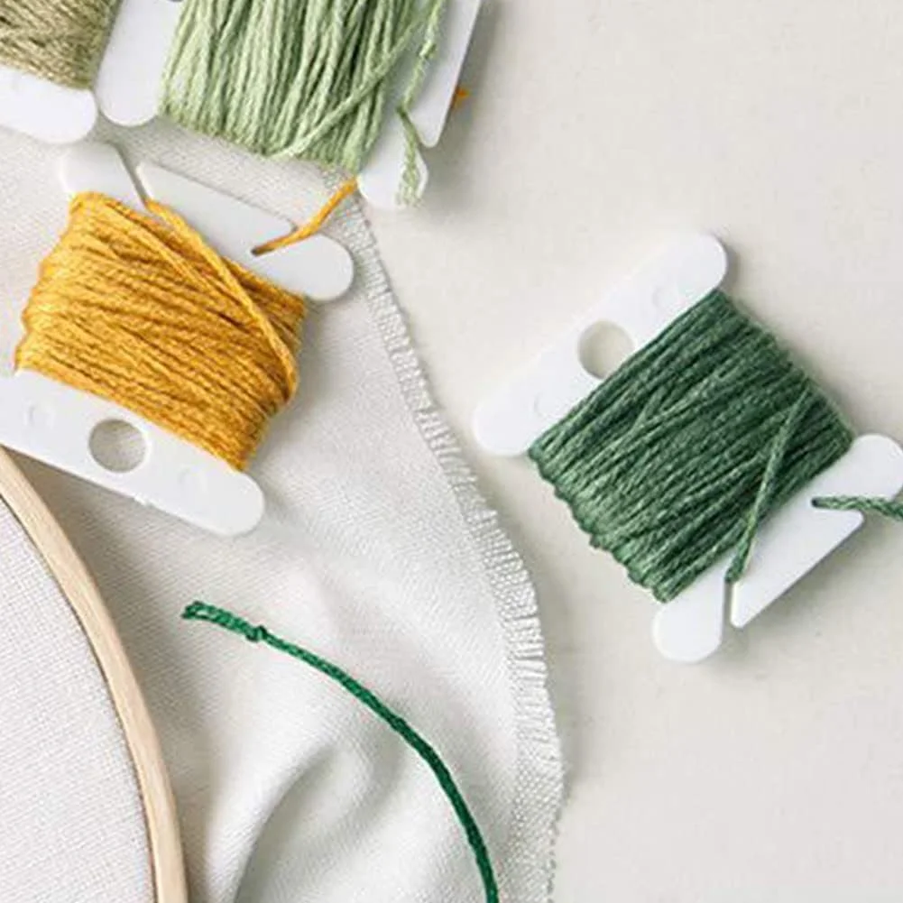 120 عدد قرقره نخ پلاستیکی، کارت نخ، صفحه نخ دوزی، قرقره سیم نخ گلدوزی برای نگهداری نخ خیاطی و گلدوزی DIY