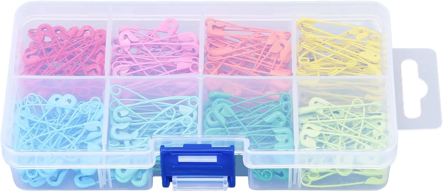 ۲۴۰ عدد سنجاق قفلی رنگی ۳۲ میلی متری استیل ضد زنگ، ابزار لحاف دوزی و خیاطی مینی DIY