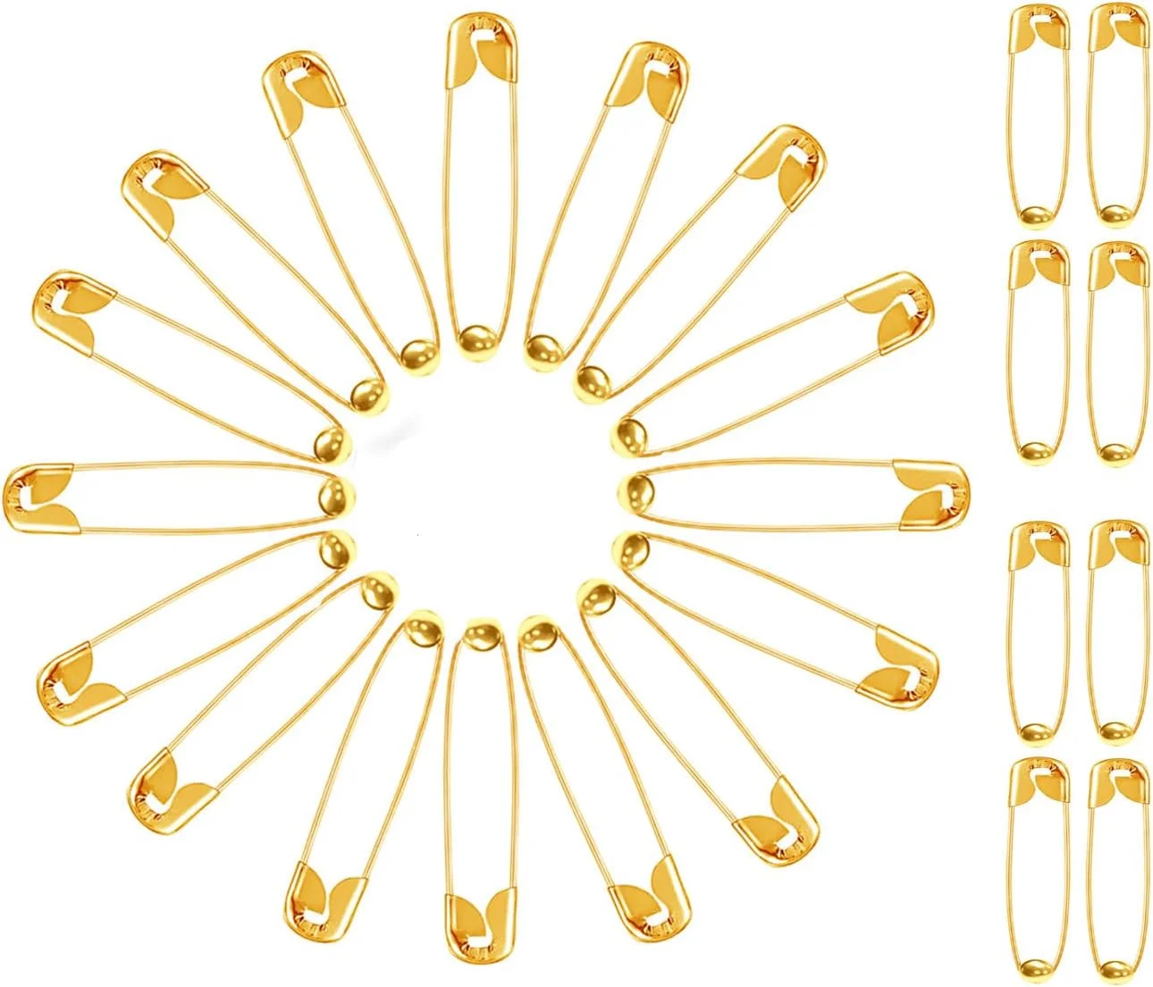 ست 24 عددی سنجاق قفلی | سنجاق قفلی 5.5 سانتی متری برای ساری و لباس زنانه (رنگ طلایی)