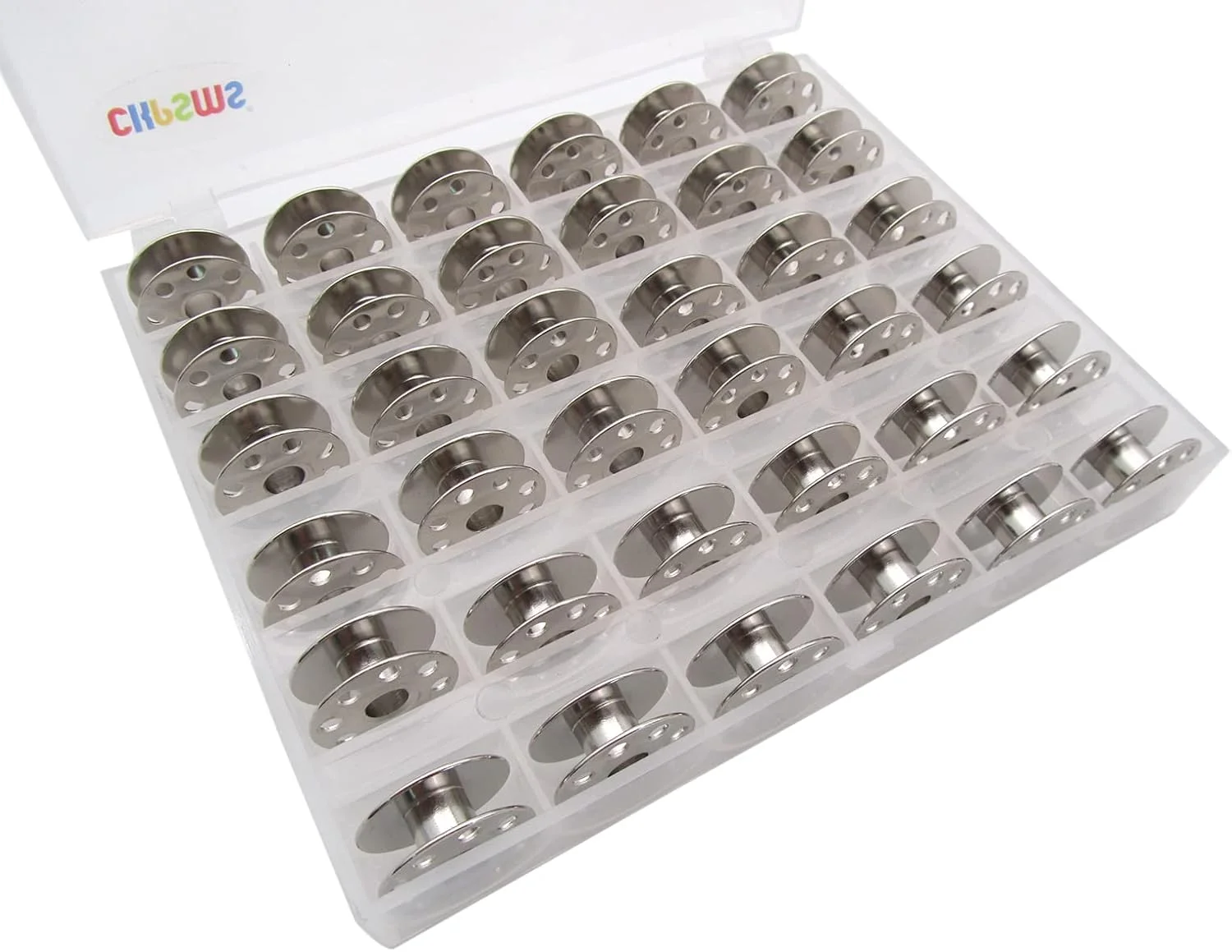 CKPSMS Brand -#40264NS ماسوره فلزی چرخ خیاطی صنعتی سازگار با/جایگزین برای JUKI مدل های 555 5550 8300 8500 8700 DLN-5410 Singer مدل های 195 195K 206K 306W 400W 491D (36 عدد + جعبه)