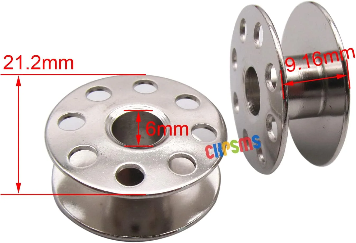 CKPSMS Brand -#40264NS ماسوره فلزی چرخ خیاطی صنعتی سازگار با/جایگزین برای JUKI مدل های 555 5550 8300 8500 8700 DLN-5410 Singer مدل های 195 195K 206K 306W 400W 491D (36 عدد + جعبه)