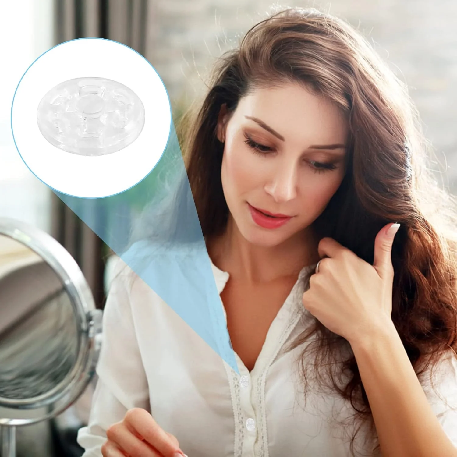 دکمه‌های فشاری پلاستیکی خیاطی Abeillo، 100 ست، دکمه‌های فشاری نامرئی، دکمه‌های گرد شفاف برای دوخت لباس، کاردستی DIY، 7 میلی‌متر، 10 میلی‌متر، 15 میلی‌متر