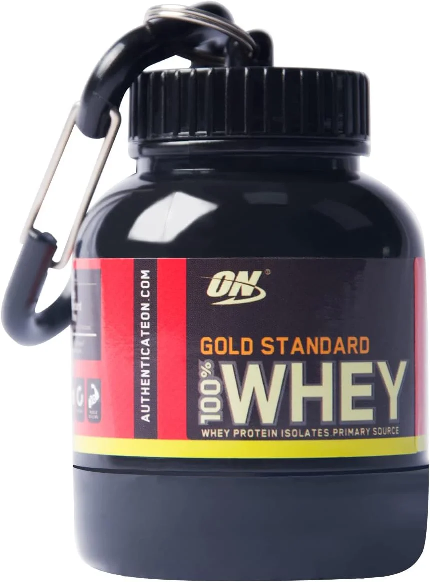 قیف پودر پروتئین قابل حمل O-Q CLUB، مناسب برای نگهداری و حمل پودر مکمل، دارای جاکلیدی، قیف بطری آب، مشکی، 5*8.9*3.6 سانتی متر