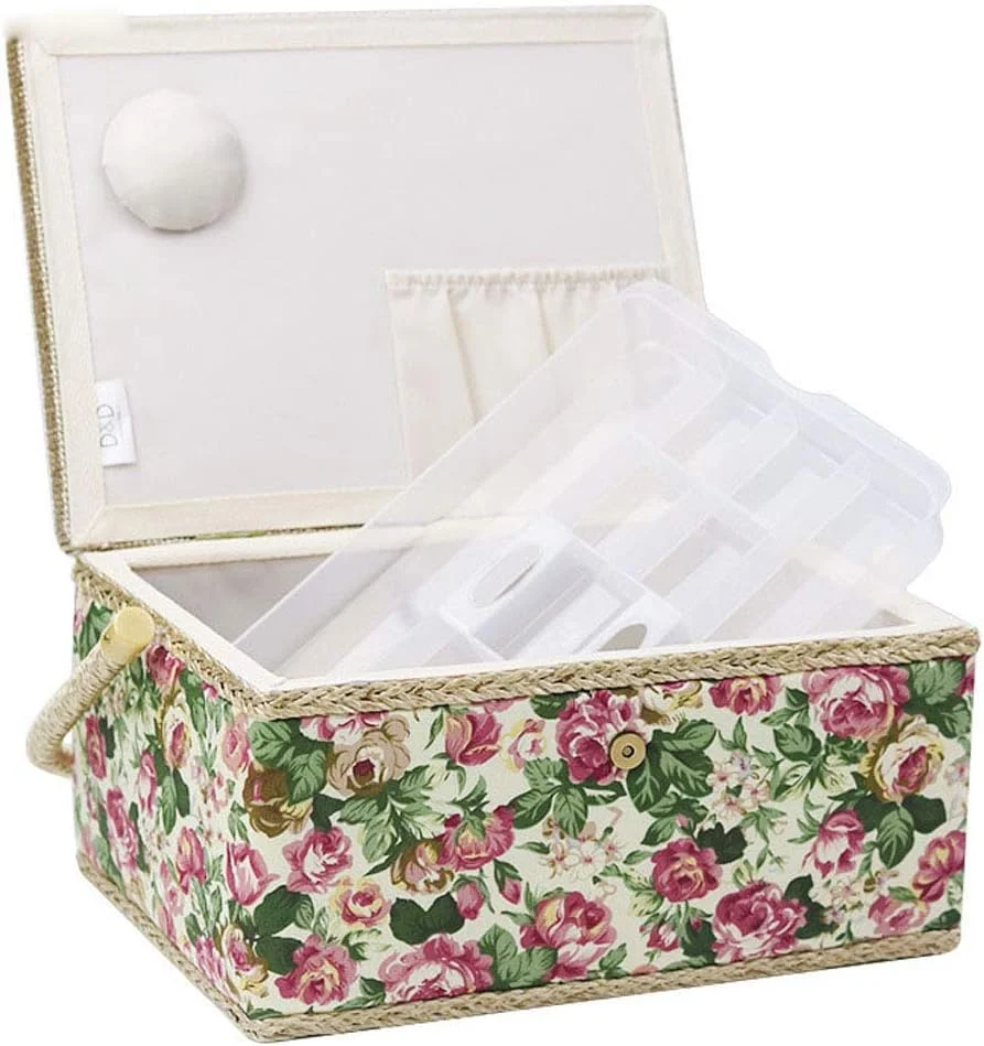 کیف حمل لوازم خیاطی، قلاب بافی، سوزن و لوازم جانبی - ساخته شده از مواد سبک و مقاوم، سفید