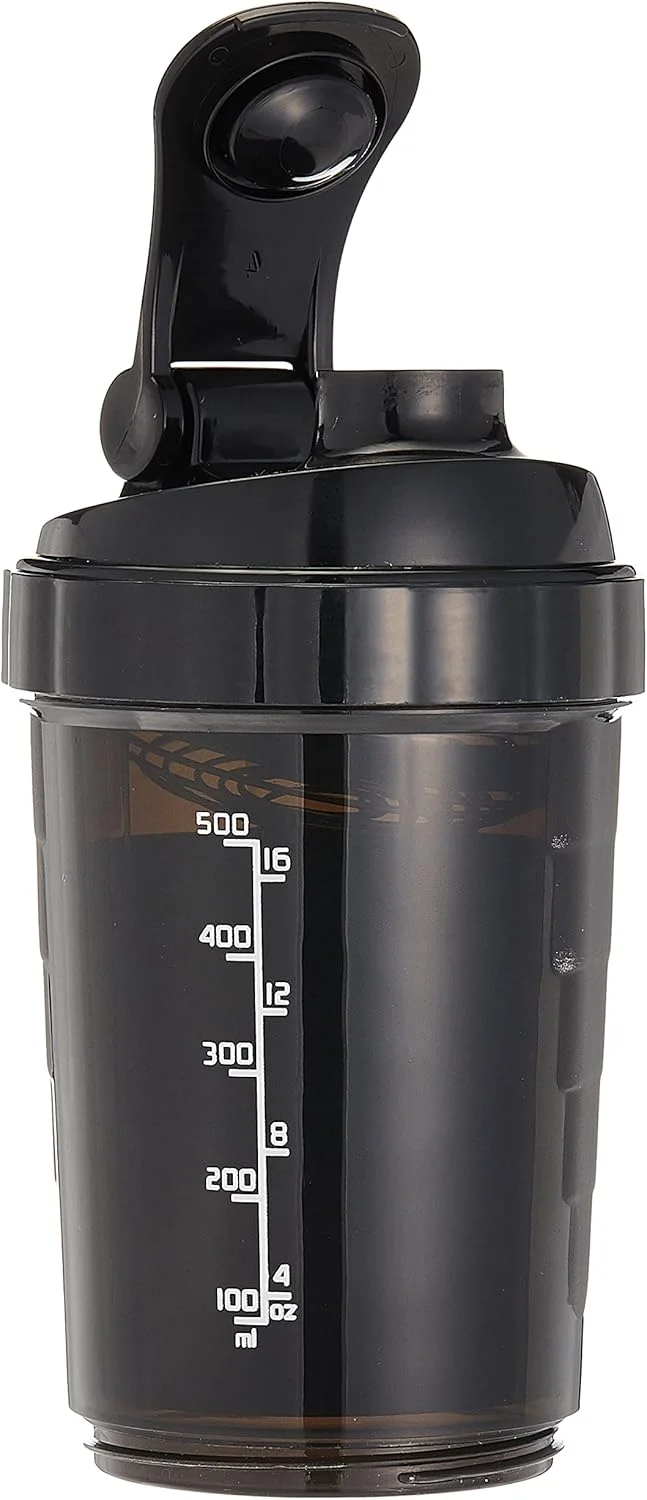 شیکر پروتئین 500 میلی لیتری با محفظه های نگهداری سفید