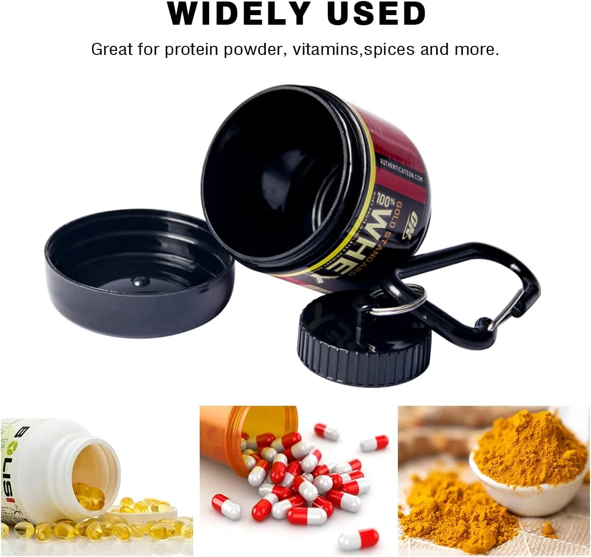 قیف پودر پروتئین قابل حمل O-Q CLUB، مناسب برای نگهداری و حمل پودر مکمل، دارای جاکلیدی، قیف بطری آب، مشکی، 5*8.9*3.6 سانتی متر قیف پودر پروتئین قابل حمل O-Q CLUB، مناسب برای نگهداری و حمل پودر مکمل، دارای جاکلیدی، قیف بطری آب، مشکی، 5*8.9*3.6 سانتی متر