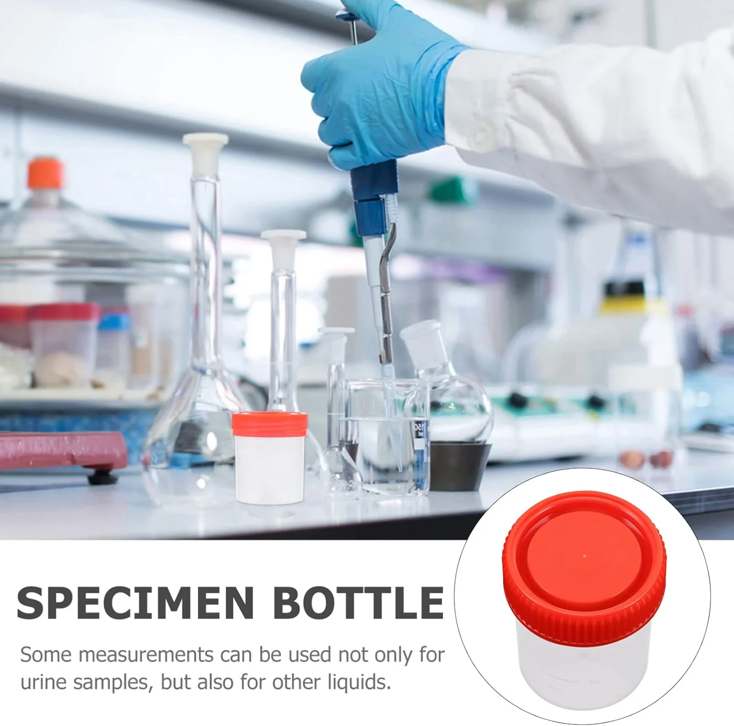 فنجان نمونه برداری 10 عددی، ظرف مدفوع، فنجان ادرار 60 میلی لیتری، ظرف نمونه مدفوع برای آزمایشگاه پزشکی بیمارستان