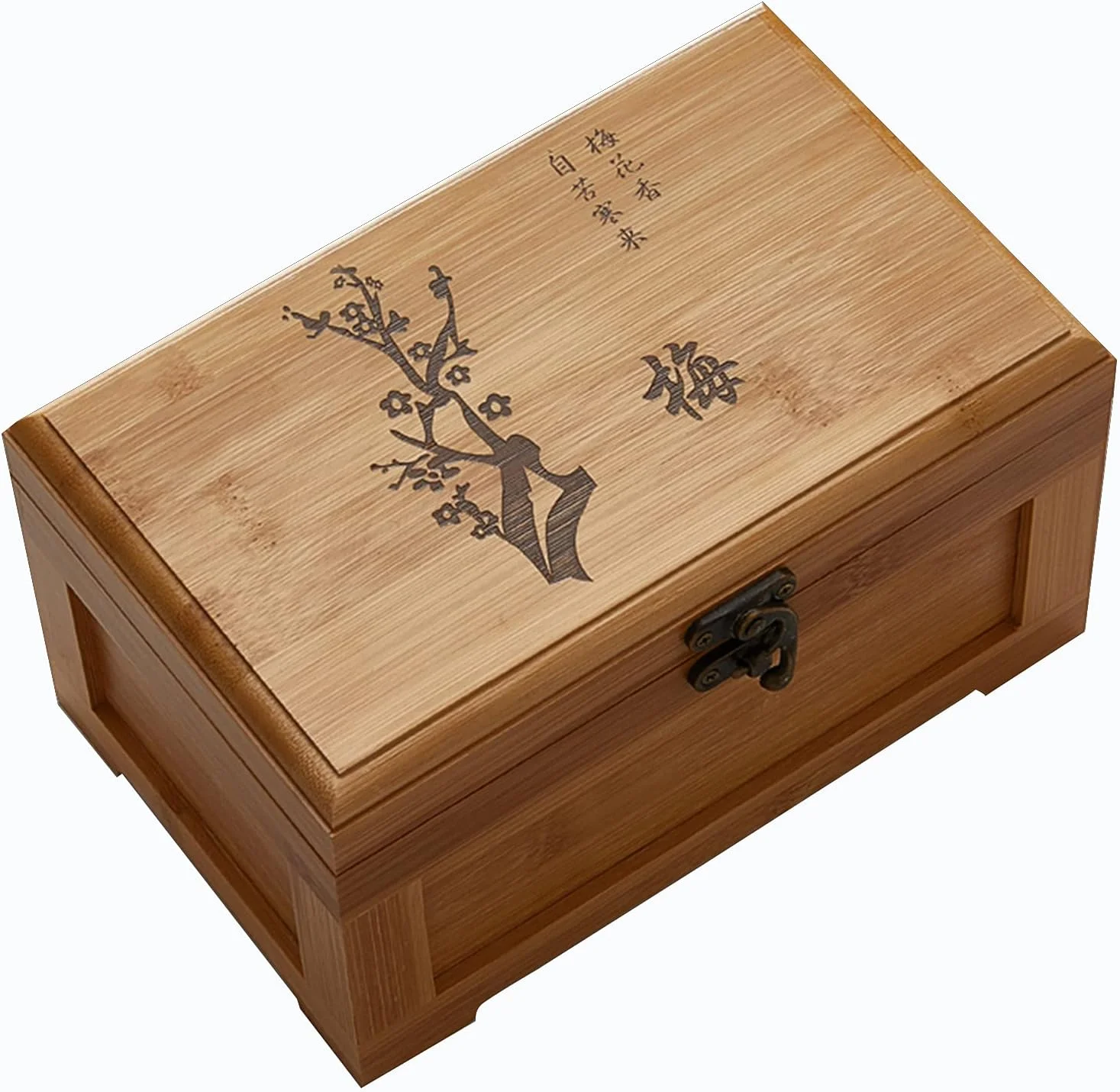 جعبه خیاطی چوبی چند منظوره وینتیج با لوازم جانبی، سبد خیاطی خانگی ساده قابل حمل 20x12.5x11 سانتی متر، آلو A