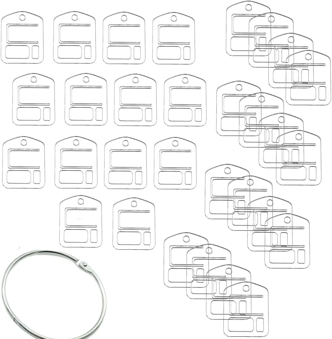 مجموعه 30 عددی ارگانایزر نخ گلدوزی اکریلیک به همراه 1 حلقه لولایی، قرقره های باریک نخ 50x40x25 میلی متری برای پروژه های خیاطی و کاردستی DIY