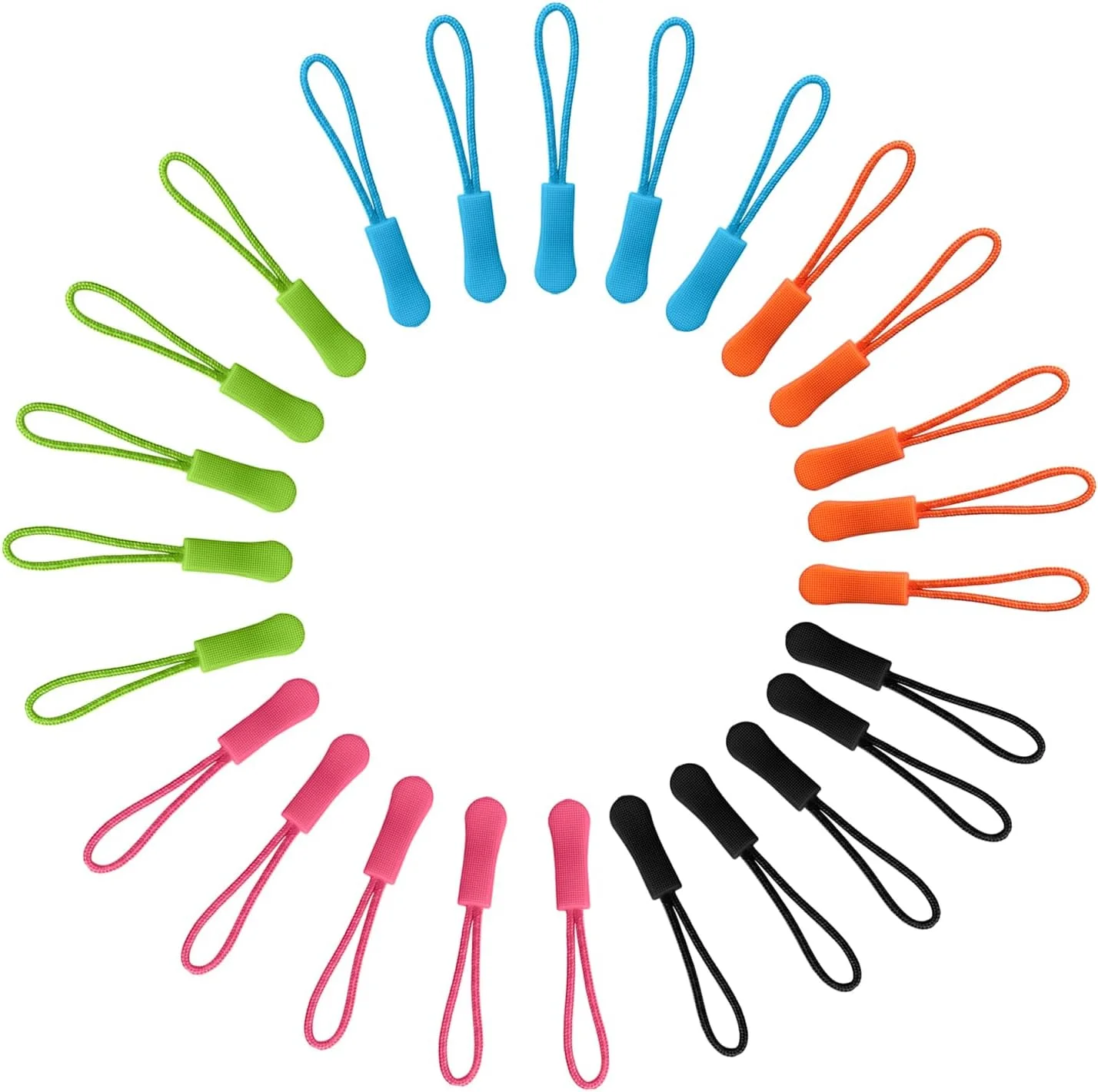 جایگزین زیپ Acooruiteng، زیپ جداشدنی برای زیپ، آویز زیپ برای لباس، کوله پشتی، 5 رنگ، بسته 25 عددی