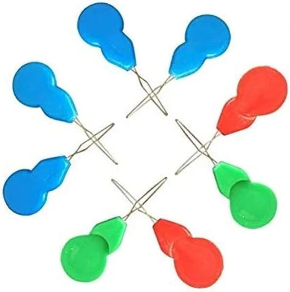 سوزن نخ کن AANIJ®، چند رنگ، سر کدوئی، حلقه سیمی، مناسب برای خیاطی (رنگ تصادفی، بسته 20 عددی)
