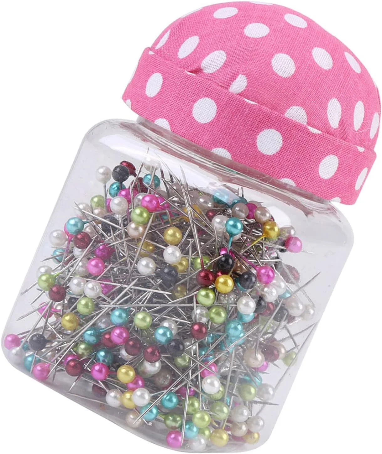 500 عدد سوزن ته گرد مهره دار، سوزن های لحاف دوزی در بطری کوسن سوزن پارچه ای، مناسب خیاطی و کارهای دستی