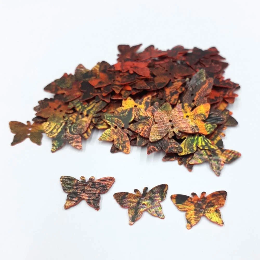 ۵۰ گرم پولک پروانه ای شکل ۱۸x۱۲ چند رنگ