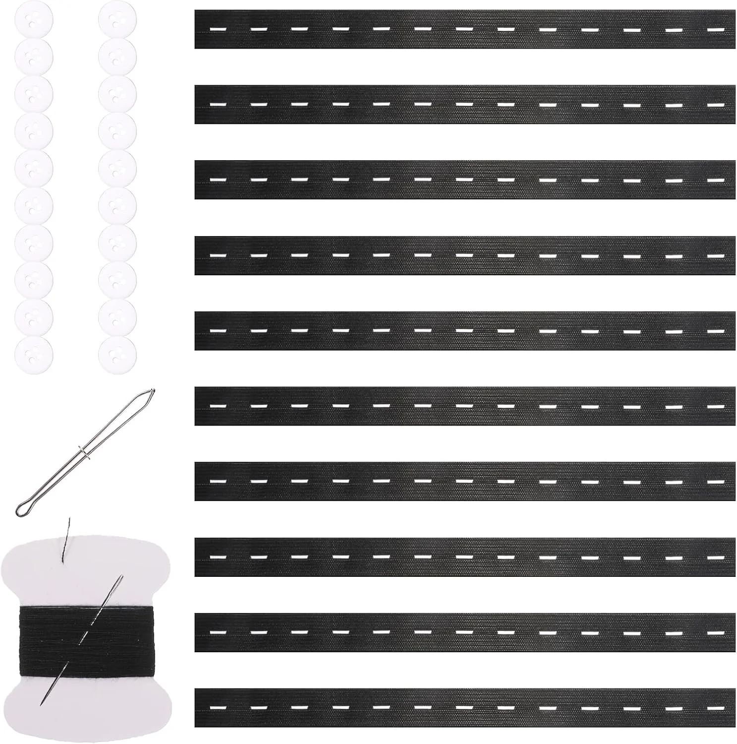 بسته 10 عددی تنظیم کننده الاستیک کمر شلوار، ابزار سفت کننده کمر شلوار جین الاستیک، گیره سفت کننده شلوار، افزایش دهنده کمر برای مردان و زنان