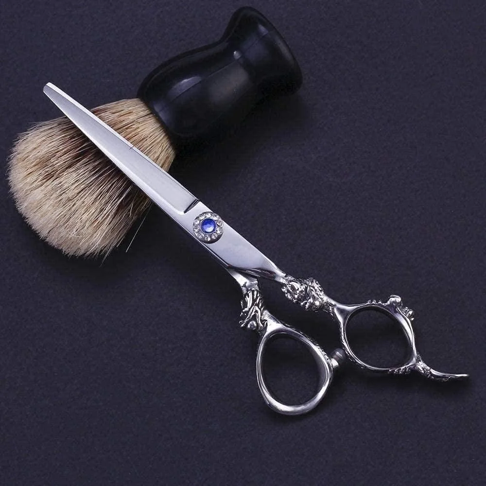 قیچی آرایشگری حرفه ای ENPAP، ست قیچی پیرایشگری 440C، 14 سانتی متر، مشکی، مناسب سالن، آرایشگاه یا استفاده در منزل