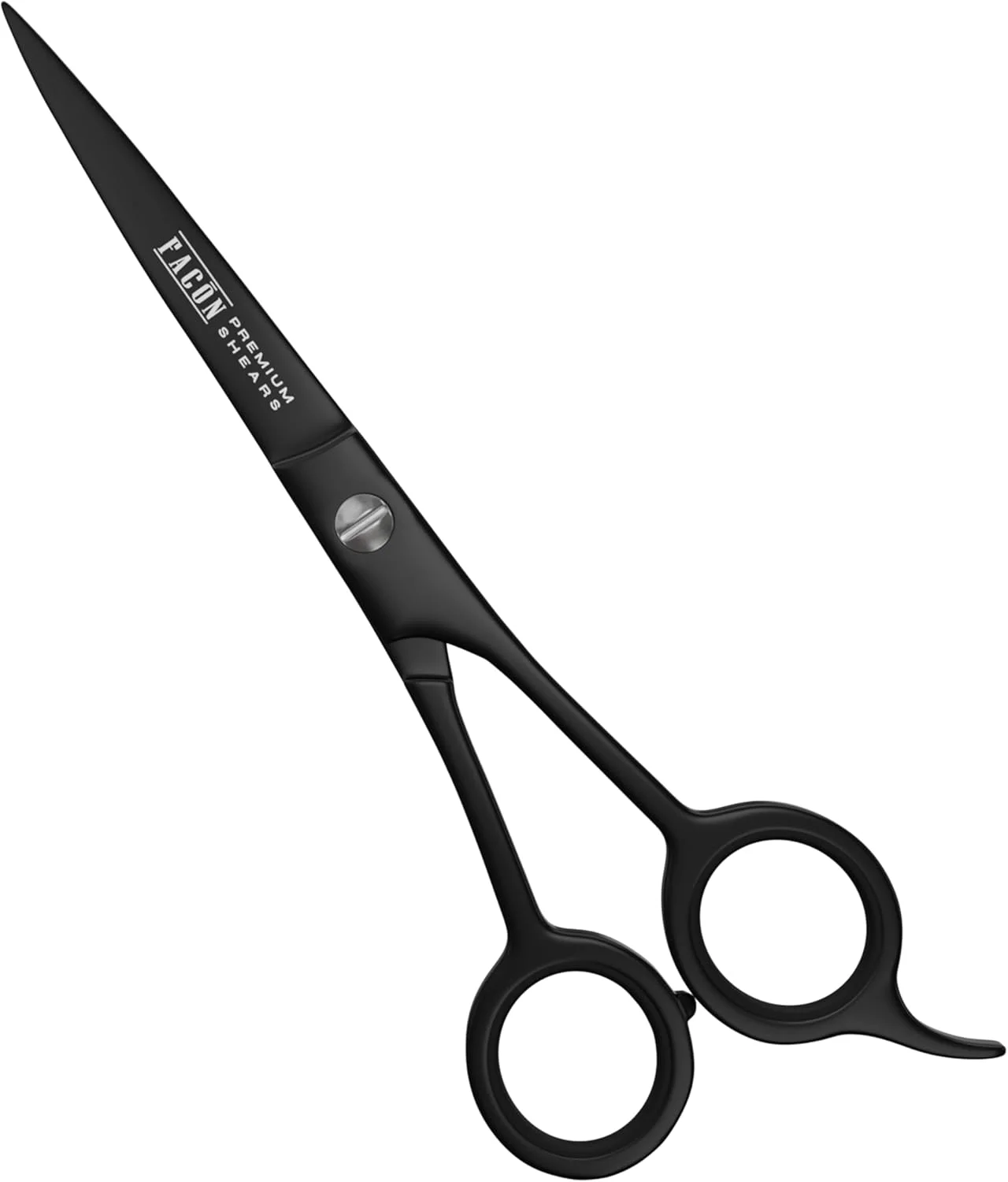 قیچی آرایشگری حرفه ای FACON با لبه تیغ - استیل ضد زنگ ژاپنی - طول 6.5 اینچ - پیچ تنظیم کشش دقیق - قیچی ممتاز با کیفیت سالن (آلفا)