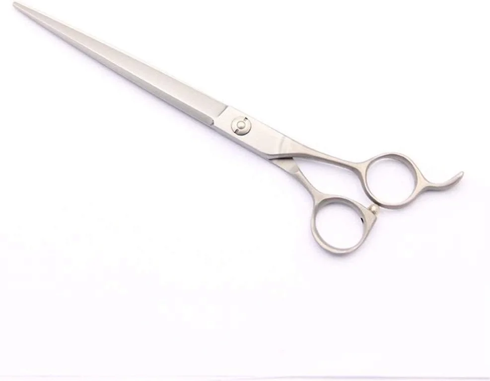 FURLOU Hair Cutting Scissors Haircut,Pet Shearing Teddy Dog Supplies Beautician Finishing Micro-tooth Straight Cutting Tool,7" Hairdressing Barber,Barber Scissors ()