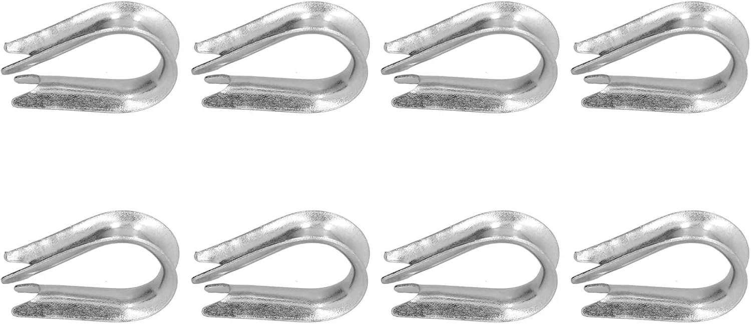 انگشتانه سیم بکسل، انگشتانه های قایقرانی فولاد ضد زنگ صیقلی با کاربرد گسترده برای صنعت و کشتی سازی (M5 (5mm))