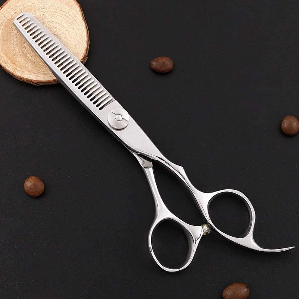 قیچی آرایشگری دو طرفه دندانه دار، قیچی مو، قیچی آرایشگری استیل ضد زنگ مناسب آرایشگاه، سالن و استفاده خانگی، 6.0 اینچ، مجموعه دندانه دار 6 اینچی