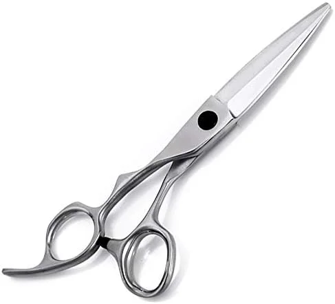 قیچی آرایشگری سری چپ دست، برش تیز و دقیق، قیچی آرایشگری مخصوص آرایشگران چپ دست، ابزار پیرایش مو سایز 6.0 اینچ (رنگ: تیغه تخت)