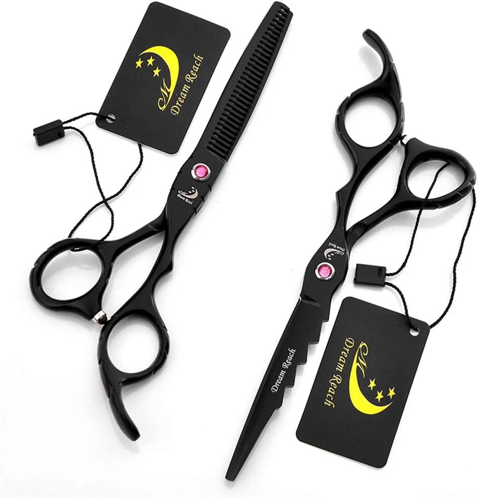 ست قیچی آرایشگری حرفه ای 6.0 اینچی، قیچی آرایشگری، قیچی پیتاژ، آرایشگاه، لوازم آرایشگری، فولاد 440C