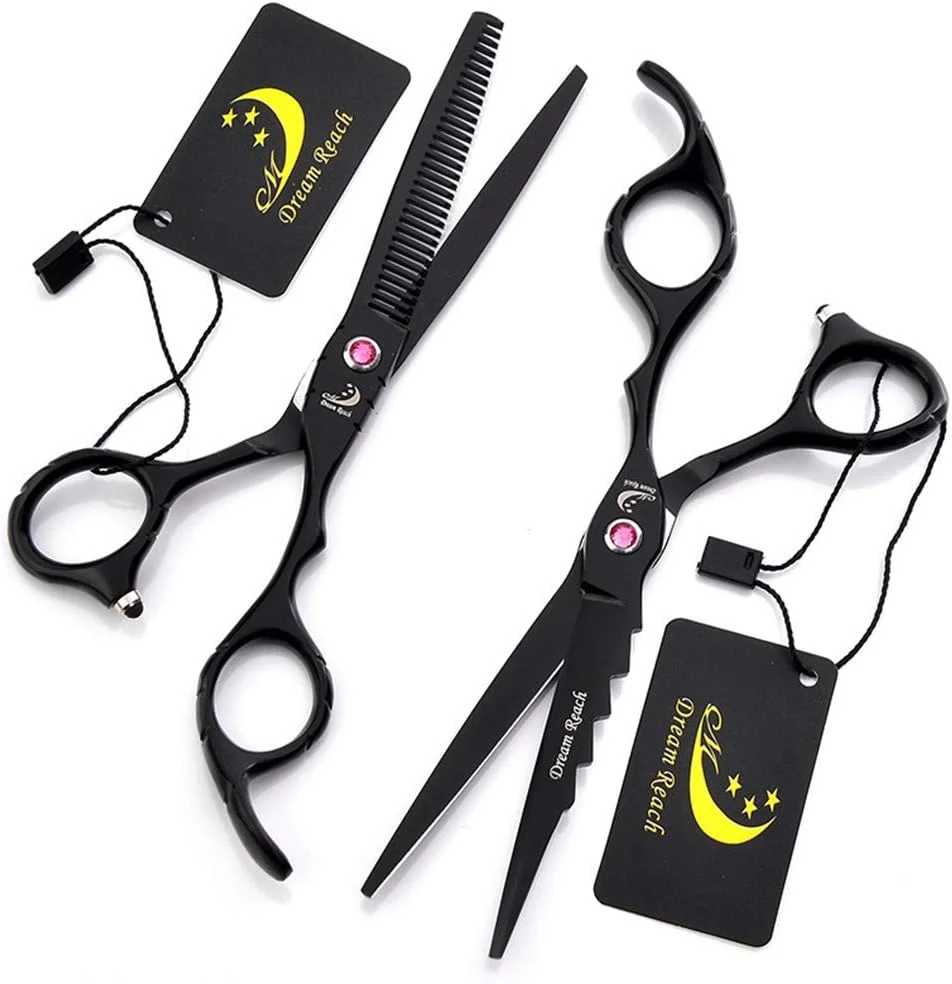 ست قیچی آرایشگری حرفه ای 6.0 اینچی، قیچی آرایشگری، قیچی پیتاژ، آرایشگاه، لوازم آرایشگری، فولاد 440C