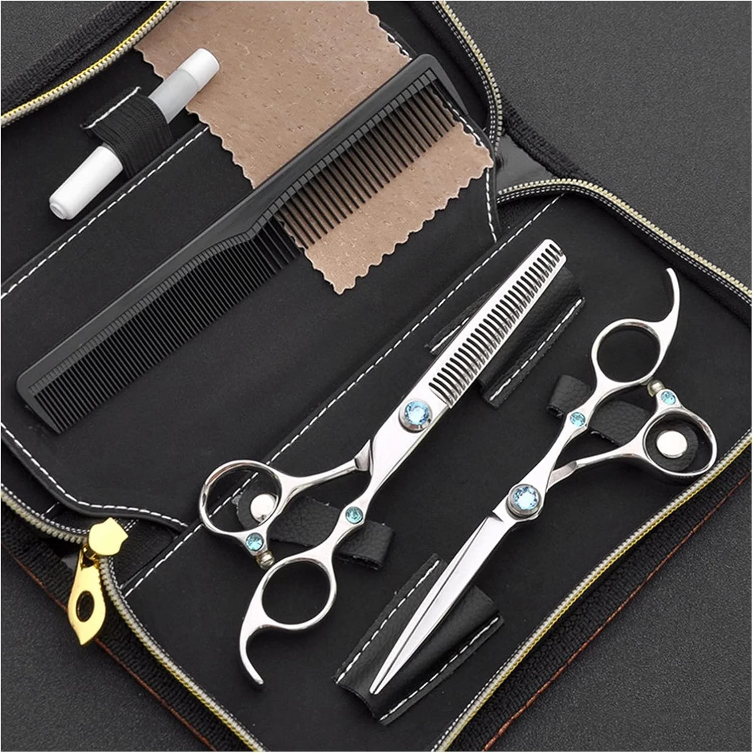 ست قیچی آرایشگری 6.0 اینچی، قیچی آرایشگری، قیچی پیتاژ، ست قیچی، ست قیچی خانگی، مخصوص آرایشگران قیچی های برش مو