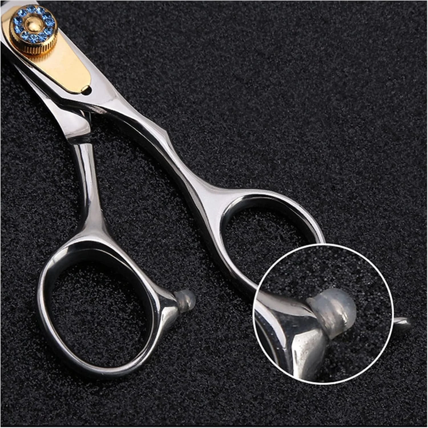 قیچی آرایشگری 6 اینچی، قیچی آرایشگری، قیچی پیتاژ، ست قیچی آرایشگری - طلایی